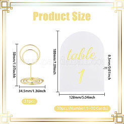 31Pcs Double Circle Carbon Steel Memo Photo Stand Holder&nbsp;AJEW-CO0001-05