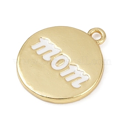 Mother's Day Brass Enamel Charms&nbsp;KK-R224-07G