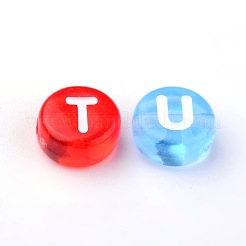 Transparent Acrylic Horizontal Hole Letter Beads&nbsp;PL41C9070