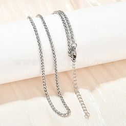 304 Stainless Steel Wheat Chains Necklaces for Unisex&nbsp;NJEW-K395-01A-P