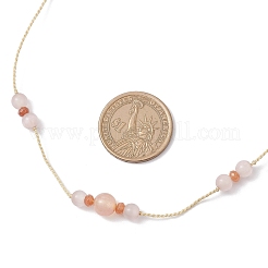 Adjustable Round Natural Carnelian & Cat Eye & Dyed Natural Malaysia Jade Rondelle Beaded Braided Necklaces&nbsp;NJEW-JN05322