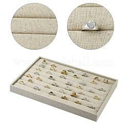 Imitation Burlap Jewelry Ring Displays&nbsp;RDIS-G002-03