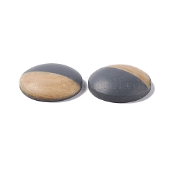 Two Tone Wood Grain Frosted Imitation Leather Style Resin Cabochons&nbsp;LS-RESI-G053-01E