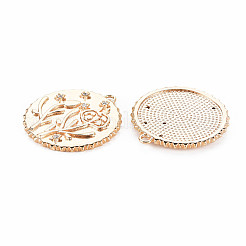 Brass Micro Pave Clear Cubic Zirconia Pendants&nbsp;LS-KK-S364-189