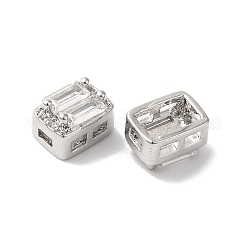 Brass Micro Pave Clear Cubic Zirconia Beads&nbsp;KK-G503-20P