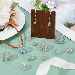 80Pcs 4 Styles Iron Bead Cage Pendants&nbsp;IFIN-HY0001-08