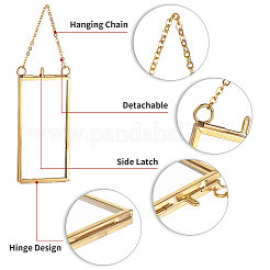 Brass Glass Hanging Photo Frame&nbsp;HJEW-BC0001-03G