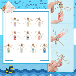 Luminous Beaded in Glass Bottle Pendant Decorations&nbsp;HJEW-AB00276
