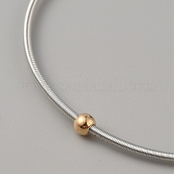 Stainless Steel Satellite Chains Stretch Bracelet for Women&nbsp;BJEW-WH0018-14C