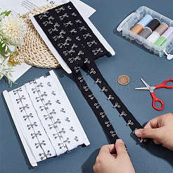 2 Cards 2 Colors Cotton Hook and Eye Tape&nbsp;DIY-NB0015-43