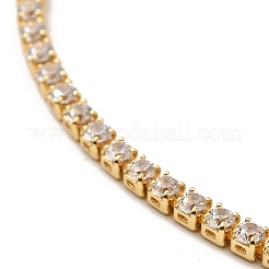 Adjustable Rack Plating Brass Cubic Zirconia Chain Bracelets&nbsp;BJEW-A132-01G