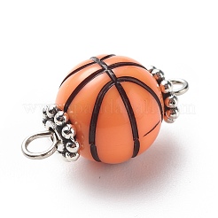 Acrylic Basketball Connector Charms&nbsp;PALLOY-JF01869-01