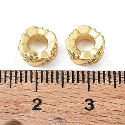 Brass Micro Pave Cubic Zirconia Beads&nbsp;KK-A189-11G