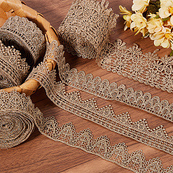 5 Yards Polyester Embroidery Lace Trim Ribbon&nbsp;OCOR-CY0001-23C