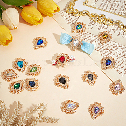 32Pcs 16 Colors Glass Rhinestone Cabochons&nbsp;FIND-PH0018-68