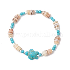 3Pcs Natural Freshwater Shell Beaded Stretch Bracelets&nbsp;BJEW-JB11804