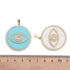 Rack Plating Brass Clear Cubic Zirconia Pendants&nbsp;KK-S381-16G