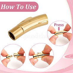 8Pcs 4 Styles Stainless Steel Bayonet Clasps&nbsp;STAS-DR0001-15G