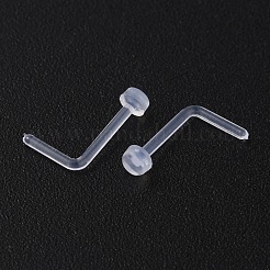 Acrylic L-Shaped Nose Ring&nbsp;AJEW-YWC0001-01G