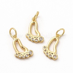 Rack Plating Brass Micro Pave Cubic Zirconia Charms&nbsp;ZIRC-M120-09G