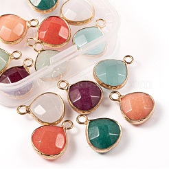 14Pcs 7 Style Natural White Jade Pendants&nbsp;G-LS0002-06