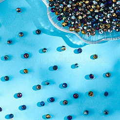 Electroplate Transparent Glass Beads Strands&nbsp;EGLA-LT0001-02B