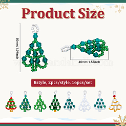 16Pcs Acrylic Glass Pendants&nbsp;PALLOY-PH01818