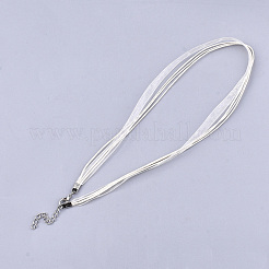 Waxed Cord and Organza Ribbon Necklace Making&nbsp;NCOR-T002-102
