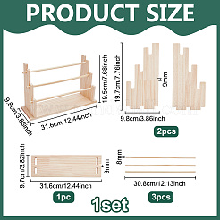 3-Tier Wood Scrunchie Riser Holders&nbsp;ODIS-WH0030-265