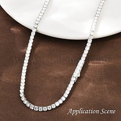 925 Sterling Silver Micro Pave Clear Cubic Zirconia Bayonet Clasps&nbsp;STER-C016-01A-P