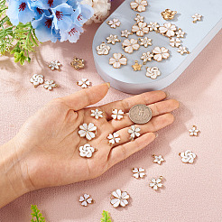 48Pcs 6 Styles Alloy Enamel Pendants&nbsp;ENAM-TA0003-40
