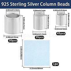 110Pcs 3 Styles 925 Sterling Silver Beads&nbsp;STER-BBC0009-47