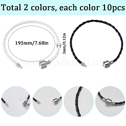 20Pcs 2 Colors Imitation Leather European Style Bracelet Making&nbsp;MAK-SC0001-29