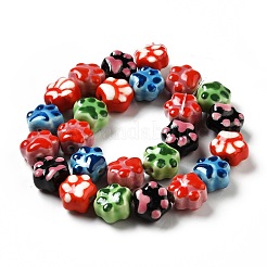 Handmade Printed Porcelain Beads&nbsp;PORC-F005-02