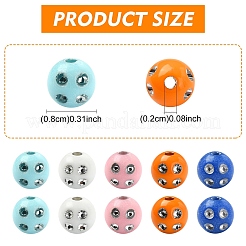 150Pcs Opaque Acrylic Beads&nbsp;MACR-YW0004-21A
