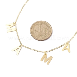 Mother's Day 304 Stainless Steel Letter MAMA Pendants Necklace&nbsp;NJEW-JN04702-01