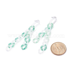 Acrylic Curb Chain Tassel Dangle Stud Earrings for Women&nbsp;EJEW-JE04767-03