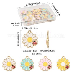 24Pcs Alloy Enamel Pendants&nbsp;ENAM-FS0003-77