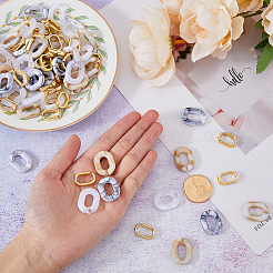120Pcs 3 colors Imitation Gemstone Style Acrylic Linking Rings&nbsp;OACR-FH0001-041