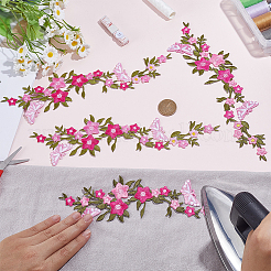 4Pcs Polyester Embroidered Sew on/Iron on Collar Decoration&nbsp;DIY-HY0003-51B