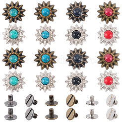 16 Bags 8 Colors Zinc Alloy Decorative Rivets&nbsp;FIND-CL0001-77