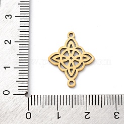 201 Stainless Steel Hollow Witch Knot Connector Charms&nbsp;STAS-V014-02G