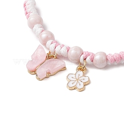 Adjustable Nylon Cord Braided Bead Bracelets for Women&nbsp;BJEW-JB11409-01