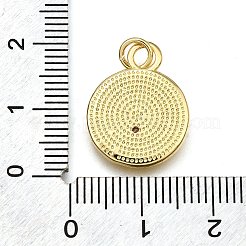 Rack Plating Brass Micro Pave Cubic Zirconia Pendants&nbsp;KK-K401-80G