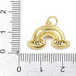 Brass Micro Pave Cubic Zirconia Enamel Pendants&nbsp;KK-L231-03G