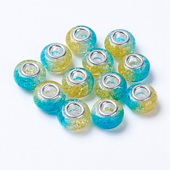 Two Tone Resin European Beads&nbsp;RPDL-K002-C06