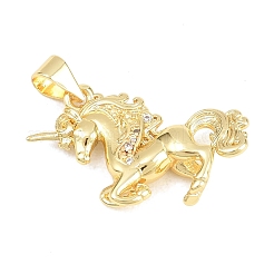 Brass Micro Pave Cubic Zirconia Pendants&nbsp;KK-A297-06B-G