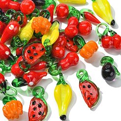 Thanksgiving Charms Lampwork Pendants&nbsp;LAMP-CJ0001-21