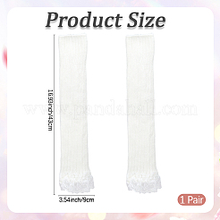 1 Pair Acrylic Fibers Long Mesh Lace Gloves&nbsp;AJEW-CN0006-67A
