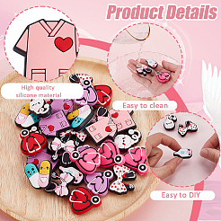 40Pcs 10 Styles Silicone Beads&nbsp;SIL-GA0001-30